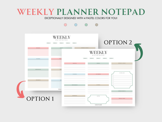 Vivid Day Planner - Weekly Planner Notepad | Landscape