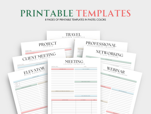 Printables + Digital Inserts (Worklife Bundle) - Use digitally or print.