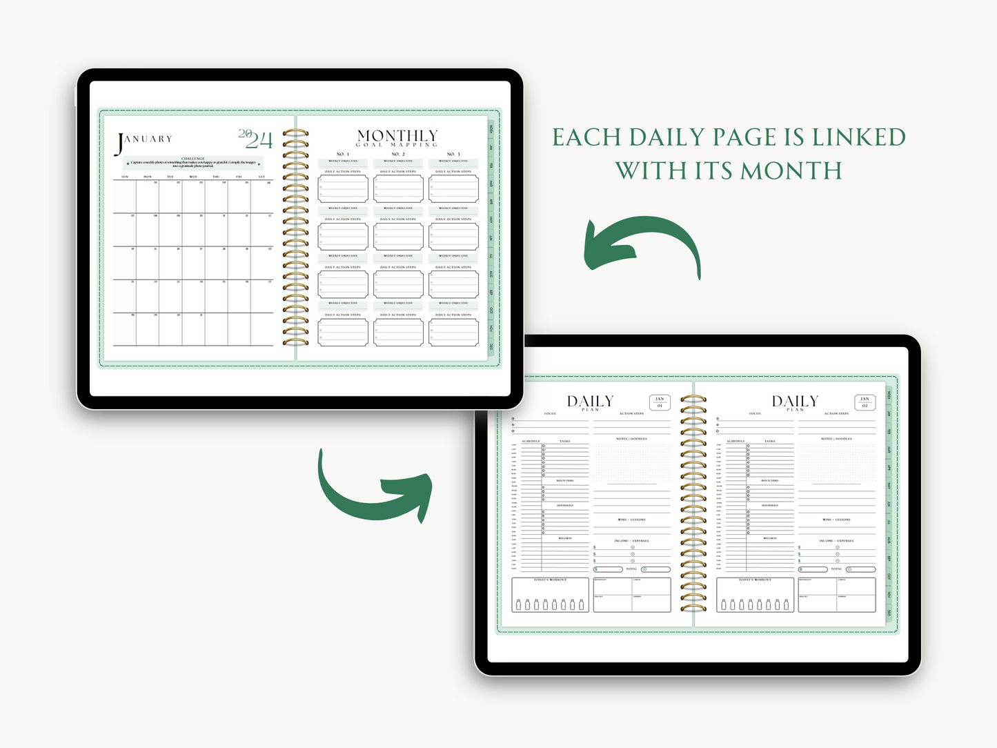 2024 Vivid Day Planner - Business + Personal Planner | DAILY (dated)